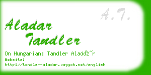 aladar tandler business card